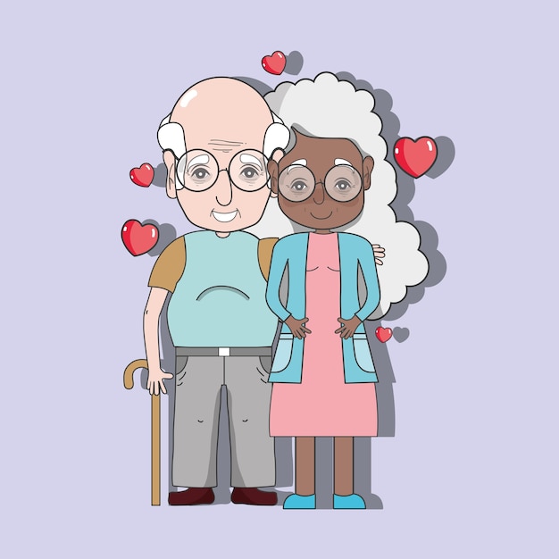 Old coupe personas con gafas