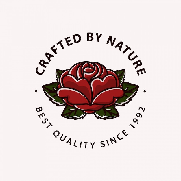 Oldschool rose logo