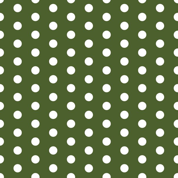 Oliva verde Polka Dot Patrón de fondo abstracto sin costuras con puntos impresión de bola impresión vectorial suave