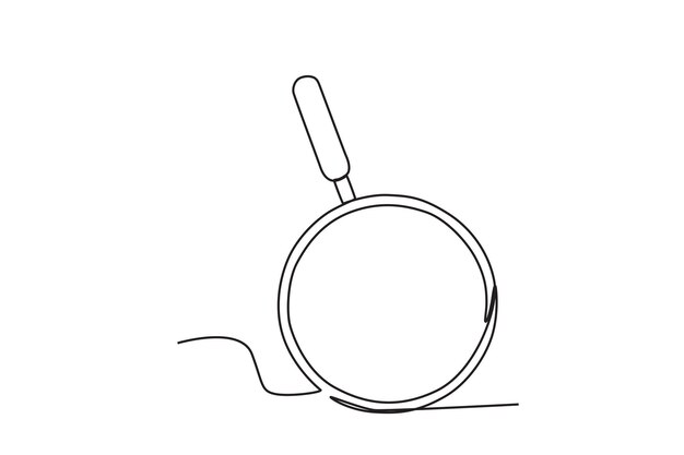 Una olla para cocinar alimentos Dibujo oneline de utensilios de cocina y cocina