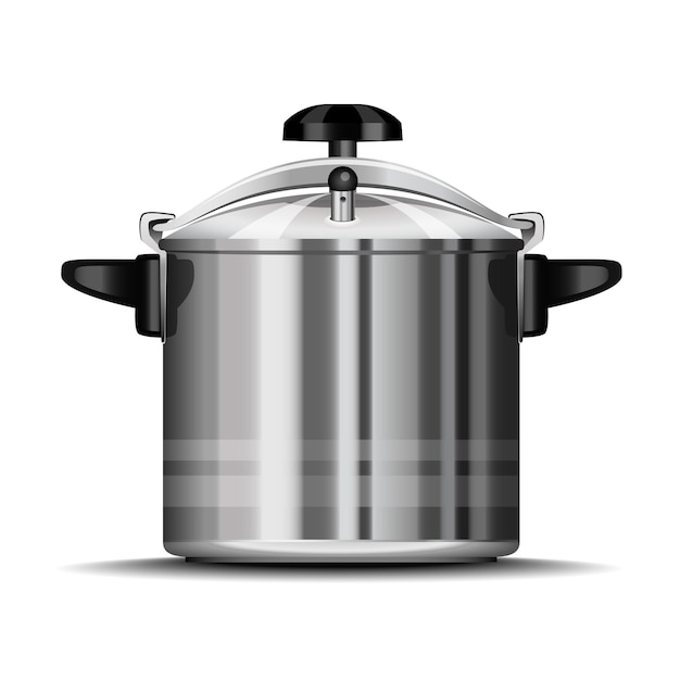 Vector olla a presión para cocinar