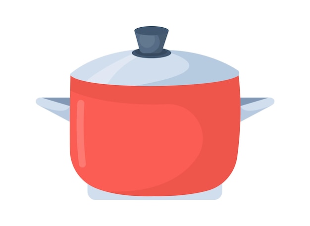 Olla utensilios de cocina icono ilustración vectorial