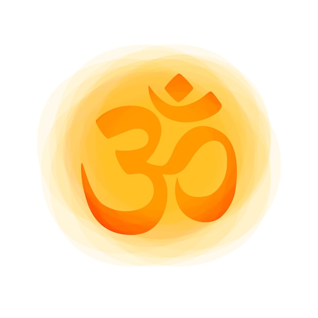 Om o Aum sonido sagrado indio el símbolo de la tríada divina de Brahma Vishnu y Shiva el signo