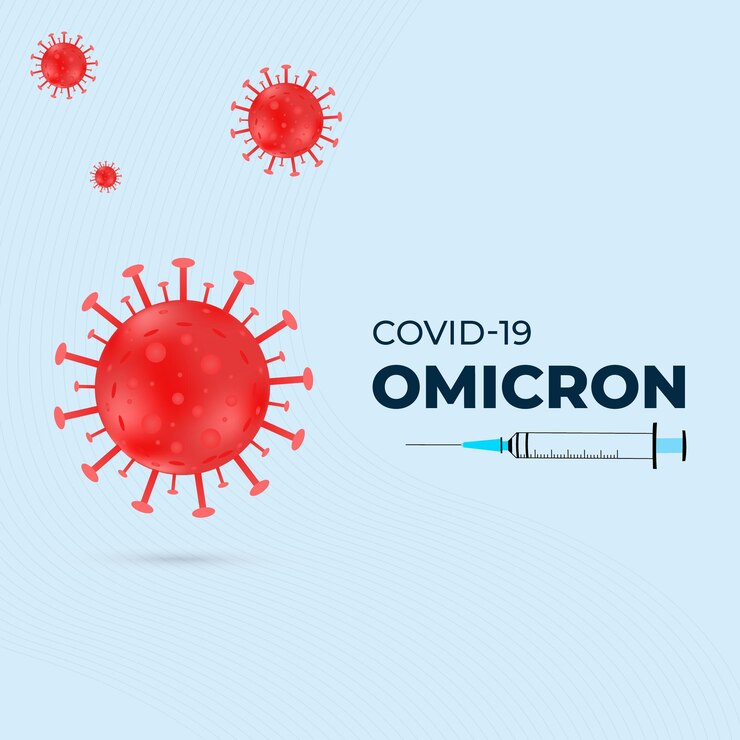 Vector omicron nueva variante del diseño vectorial covid19
