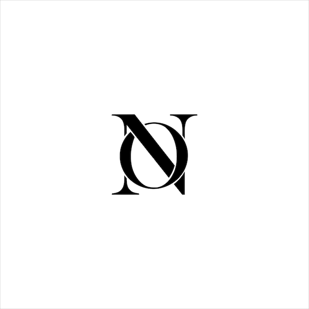 ON concepto inicial del logotipo monograma plantilla del logotipo diseñada