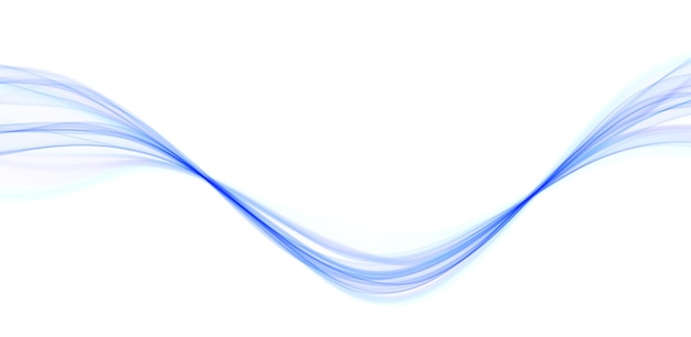Onda abstracta azul Diseño de línea mágica Elemento de movimiento de curva de flujo Ilustración ondulada de gradiente de neón