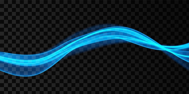 Onda abstracta azul Diseño de línea mágica Elemento de movimiento de curva de flujo Ilustración ondulada de gradiente de neón