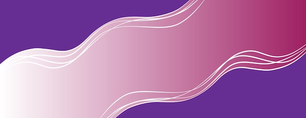 Onda abstracta creativa que fluye Banner Diseño de fondo púrpura Vector Diseño de fondo