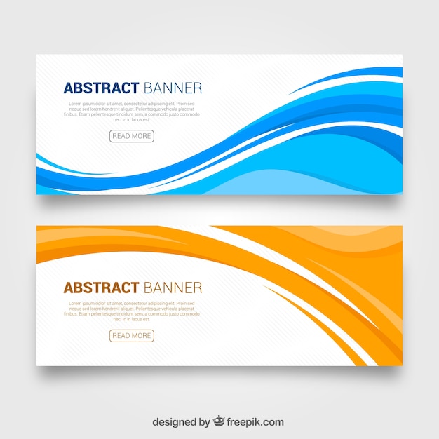 Onda abstracta pancartas