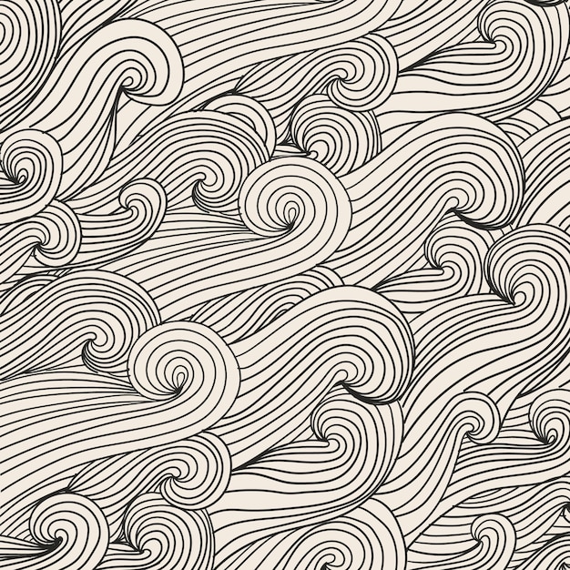 onda abstracta con patrón de arte lineal