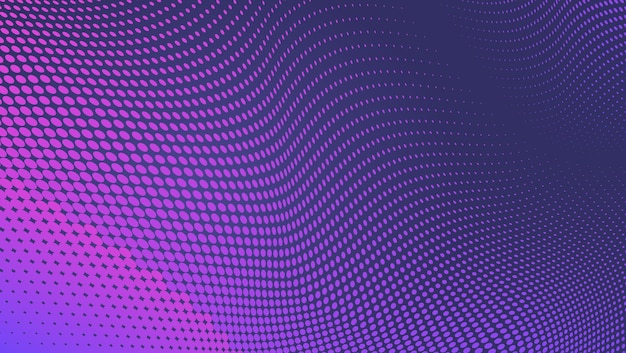 Onda abstracta de puntos en gradiente púrpura