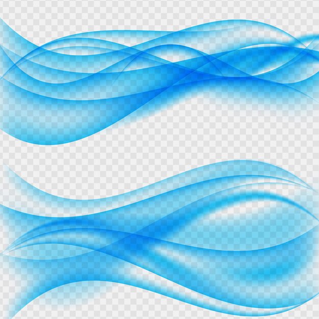 Onda abstracta sobre fondo transparente. Ilustración de vector. EPS10