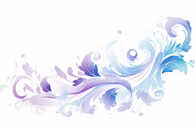 una onda azul con colores de gradiente en fondo blanco