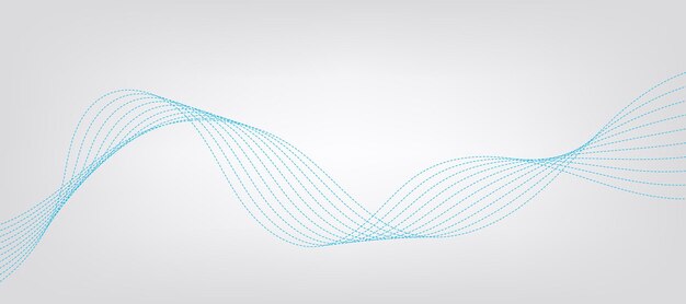 una onda azul con líneas curvas y una espiral dibujada en azul