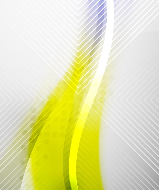 Onda borrosa brillante de fondo amarillo abstracto