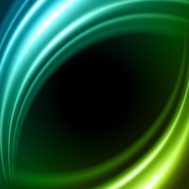 Onda curva abstracta degradado brillante realista fondo diseño vector ilustración 3d maqueta futurista profundo abismo túnel elegancia armonía multicolor flujo fluido corriente borrosa textura suave