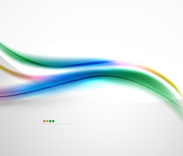 Onda elegante de seda brillante color del arco iris