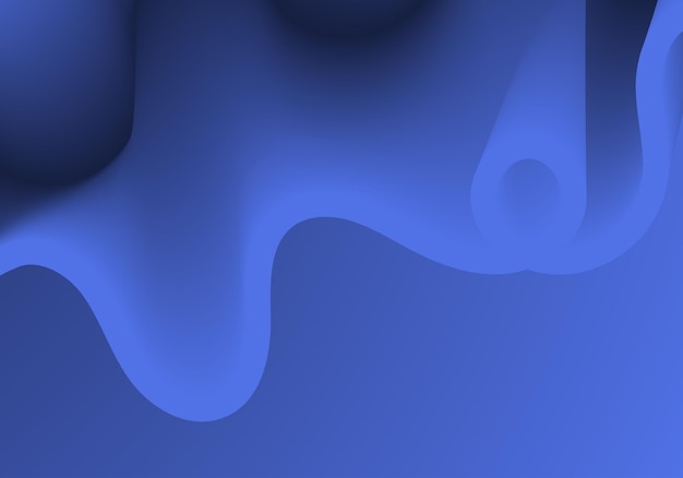 Onda de fluido azul. Composiciones geométricas de duotono con forma de flujo 3d degradado. Vector de modo de innovación