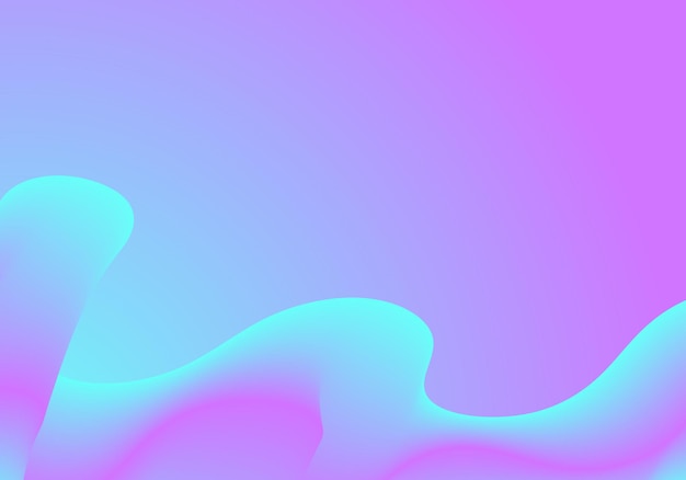 Onda de fluido de color suave abstracto. Composiciones geométricas de duotono con forma de flujo 3d degradado.
