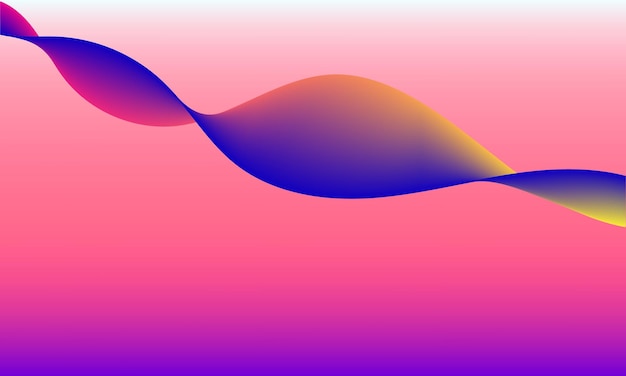 una onda con una línea de espuma de color está en el fondo rosa y rosa