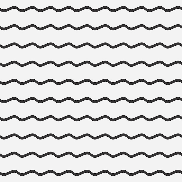 Vector onda líneas de patrones sin fisuras. tira curva horizontal. fondo de vector.