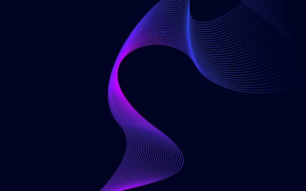 Onda con sombra Resumen líneas azules sobre un fondo