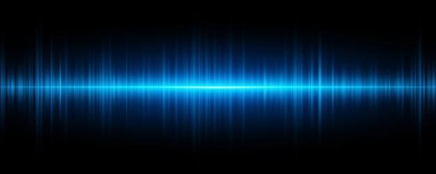Onda de sonido brillante digital Ecualizador de vibración con luces Fondo abstracto Ilustración vectorial