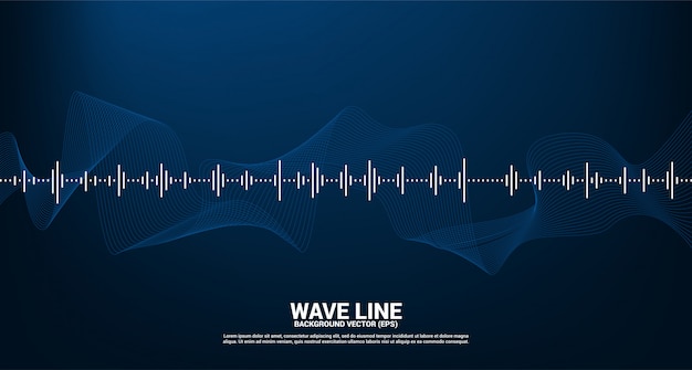 Onda de sonido de fondo ecualizador de música. música voz señal audiovisual