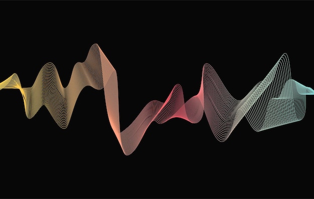 onda sonora de fondo abstracta con líneas