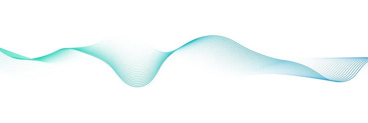 Vector onda suave de degradado abstracto sobre un fondo blanco onda de sonido dinámica elemento de diseño ilustración vectorial