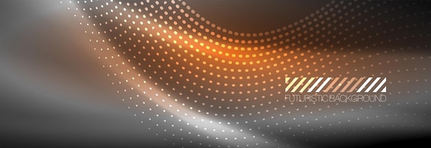 Ondas abstractas brillantes en el oscuro movimiento brillante Navidad y Año Nuevo luz espacial mágica Techno fondo abstracto
