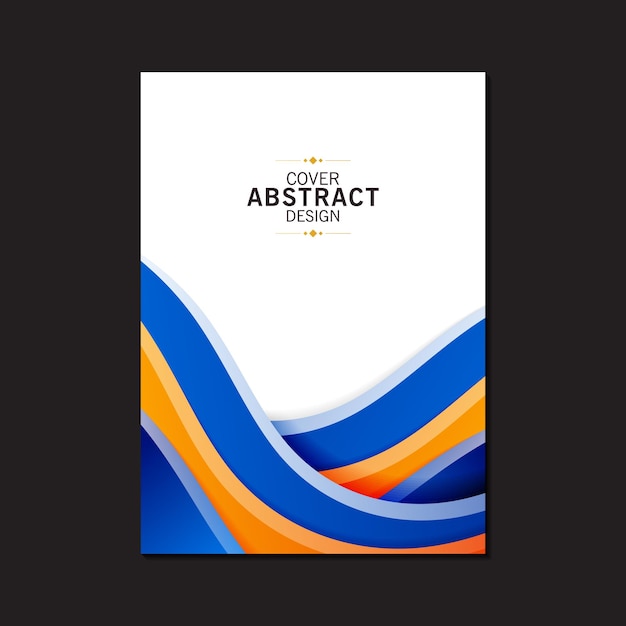 ondas abstractas diseño de portada moderno