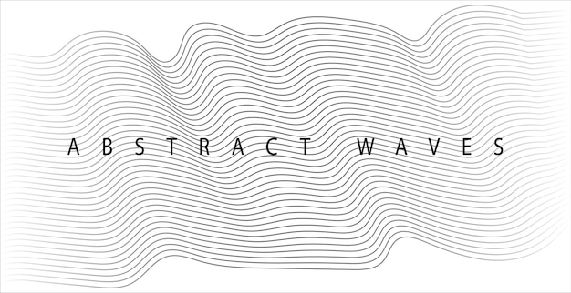 Ondas abstractas líneas onduladas negras