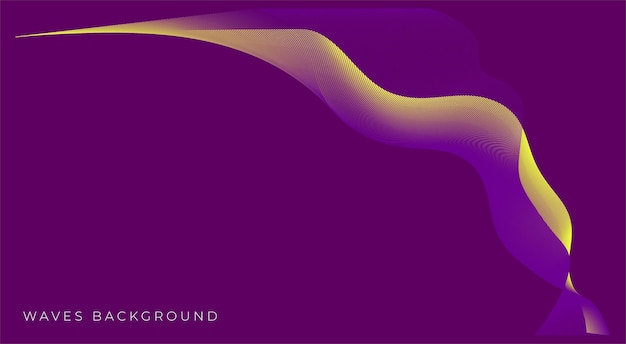 Ondas abstractas vector de fondo dos colores amarillo y azul sombra