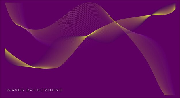 Ondas abstractas vector de fondo dos colores amarillo y azul sombra