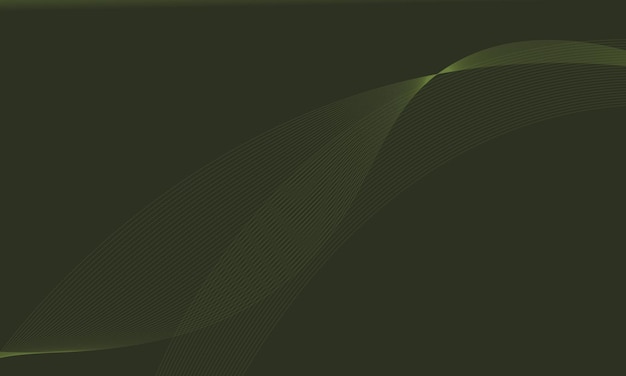 Ondas abstractas en verde oscuro con un gradiente suave