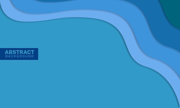 Ondas azules resumen papercut fondo diseño plantilla diseño banner flyer presentaciones vector ilustración