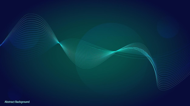 Ondas azules sobre un fondo azul oscuro