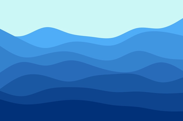 Vector ondas básicas con colores azules