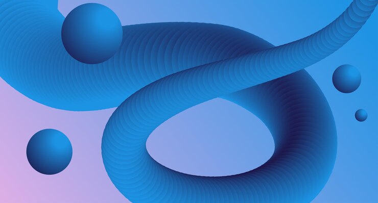Vector ondas circulares 3d con fondo degradado