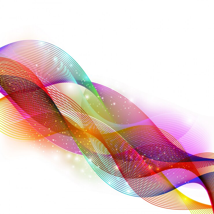 Vector ondas coloridas abstractas creativas o diseño fluido multicolor de las partículas.
