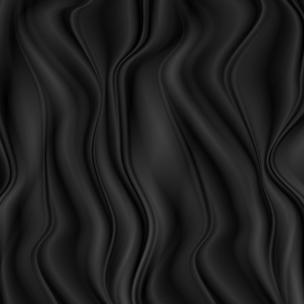 Vector ondas curvas suaves negras fondo abstracto vector diseño oscuro