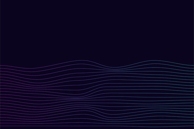 Vector ondas dinámicas de gradiente de línea extraña para sitios web. ondas de geometría de línea abstracta waporwave futurista