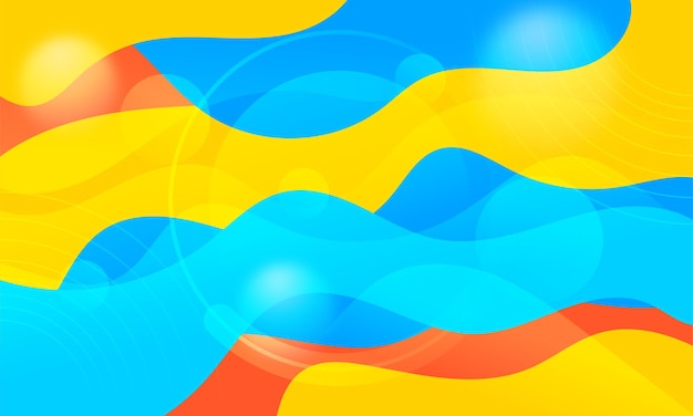 Ondas de fondo abstracto a todo color Fondo de ondas vectoriales