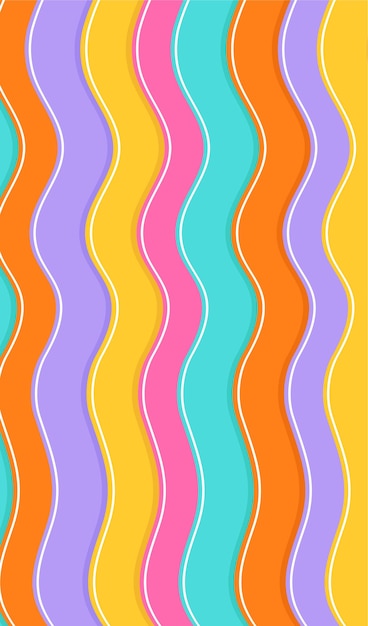 Ondas de fondo coloridas Vector