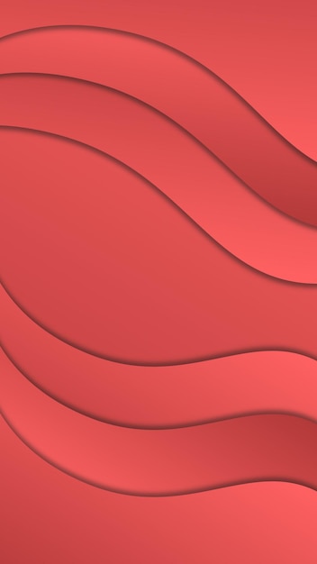 Ondas de fondo rojo formas cortadas abstractas