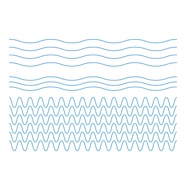 Vector ondas de línea de agua