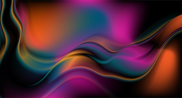Ondas líquidas oscuras y suaves fondo abstracto