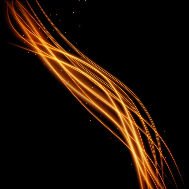Las ondas de luz dorada