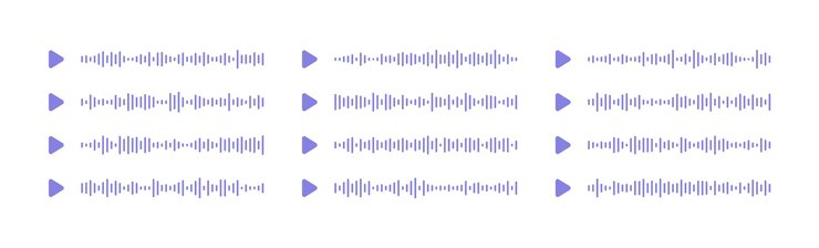 Vector ondas de masaje de sonido banda sonora ecualizador de voz ilustración vectorial